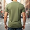 Aeronautica Militare t-shirt męski koszulka khaki z dekoldem V